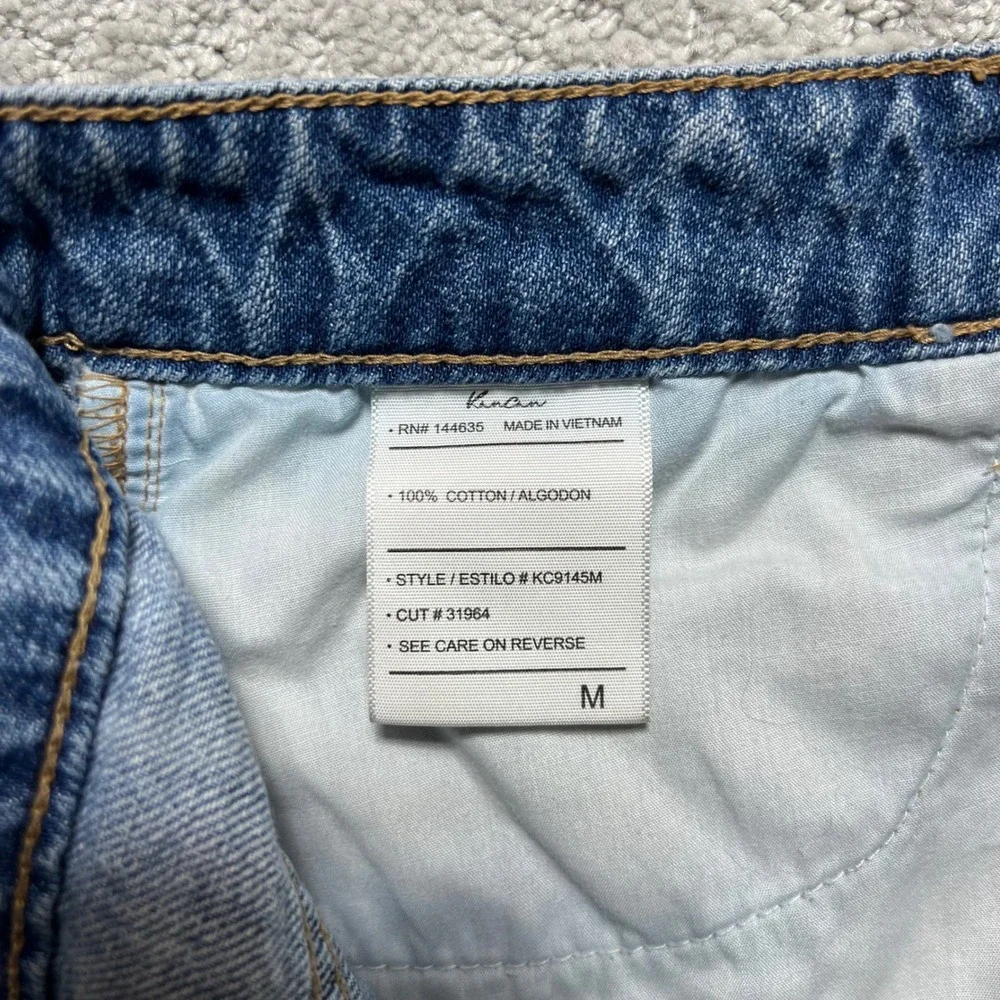 KanCan Jean Shorts Womens Medium Blue Light Wash‎ Denim High Rise Distressed Hem